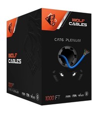 Cat6 CABLE 1000ft PLENUM CMP RATED 23AWG 550MHz UTP CERTIFIED 10Gbps HIGH SPEED picture