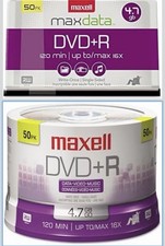 Maxell DVD+R 50pk 4.7 GB 4X 120 Min Spindle Open box picture
