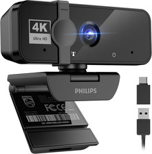 PHILIPS 4K Webcam for PC with Microphone, Computer Camera for Meetings with Priv picture