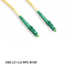 Kentek 15 Meter LC/LC APC OS2 9 /125 Simplex Single-Mode Fiber Optic Cable OFNR picture