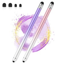 Stylus Pen for Touchscreen, Dual-end High Sensitivity 2 Pack: Pink, Purple  picture