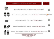 Bitspower & Barrow Silver Shinny Fitting Repack 02 picture