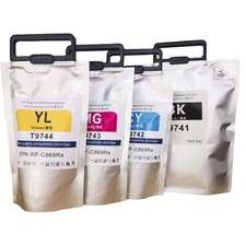 T9741‑T9744 Compatible Pigment Ink Bags Fits Epson   WF‑C869 Series Printers picture