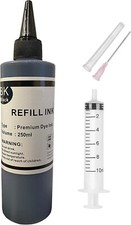 10oz Premium black Refill Ink Kit with syringe for All Hp Inkjet Printer 250ml picture