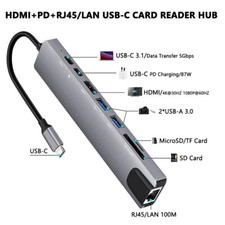 USB C Hub, 8 In 1 USB C Adapter For Mac Pro/Air, PC High Speed USB 3.0 Dock picture