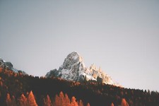 Landscape snow mountains forest clear sky Custom Gaming Mat Desk picture