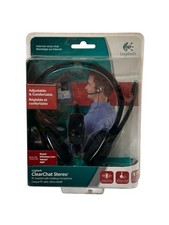 * NEW IN BOX * Logitech ClearChat Stereo PC Headset Rotating Microphone Vol/Mute picture