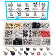 Computer Screws PC Fasteners Hardware Kit 502 Piece Metal Plated Motherboard Cas picture