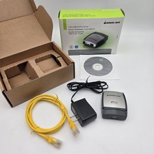 NEW IOGEAR GPSU21 1-Port USB 2.0 Print Server Ethernet Adapter Power Cable & CD picture