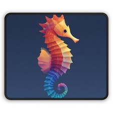 Rainbow Seahorse Gaming Mouse Pad | Colorful Ocean Creature picture