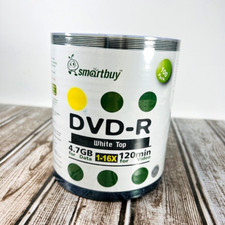 Smart Buy Dvd R 16x 4.7 GB Blank Disc 100 Pk Inkjet Printable 90 Plus Min Music picture