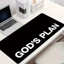 Clay Mouse Pad, GOD Plan Black Large Desktop Office Additions with Stitching N picture