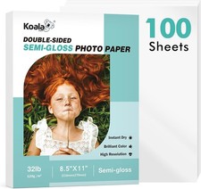 Koala Thin Double Sided Semi-Gloss Photo Paper 8.5x11 Inch 100 Sheets 32lb picture