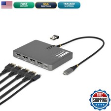 StarTech USB-C Quad DisplayPort Workstation Dock 4K 60Hz 4K 120Hz TAA picture