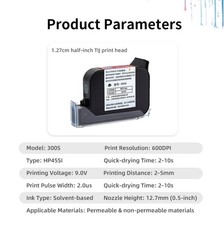 Replacement Ink Cartridge 3 Pack 12.7mm Handheld Inkjet Printer picture