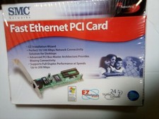 SMC Networks Fast Ethernet 10/100 PCI Card SMC1244TX New in Box, Box has wear picture