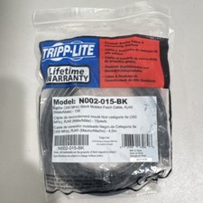 Tripp Lite Cat5e Ethernet Cable 15ft RJ45 Patch Cord Black N002-015-BK NEW picture