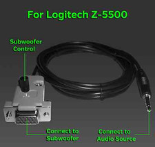 Logitech Z-5500 Control Pod Bypass Subwoofer Cable 2.1 6ft Z 5500 center volume picture
