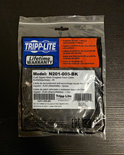 Tripp Lite Cat 6 RJ45 to RJ45 Snagless Patch Cable 5 ft Black N201-005-BK picture