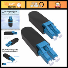 2PCS LC/UPC Fiber Optic Loopback Tester - Duplex Connector 9/125 OS2 Plug for Te picture