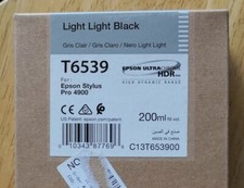 03-2015 New Genuine Epson T6539 200ml Light Light Black Ultrachrome HDR Ink 4900 picture