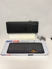 Onn USB Wired Keyboard Full Size 104 Keys Black Plug & Play PC Window New Open picture