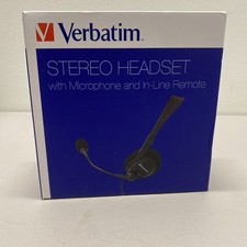 Verbatim Stereo Headset with Microphone & In Line Remote Comfortable Fit 70723 picture