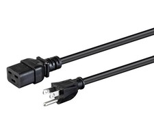 Monoprice Heavy Duty Computer Power Cord 15ft, Black NEMA 5-15P to IEC 60320 C19 picture