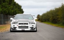Cars nissan tuning skyline time attack Desk Mat Stitched picture