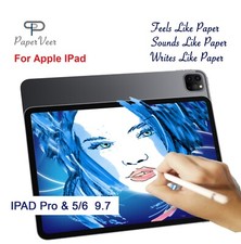 PaperVeer Matte Finish Film Anti-Glare Screen For Apple iPad Pro/Air 1&2 9.7  picture
