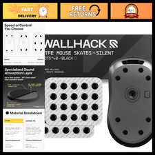 Premium PTFE Mouse Skates | Universal Gaming Mouse Feet | Ultra-Smooth Glide, Ea picture