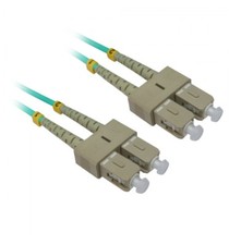 20 PACK LOT 2m SC-SC Duplex 50/125 OM4 Multimode 10GB Fiber Patch Cable Aqua 6FT picture