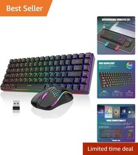 K84 RGB Backlit Wireless Keyboard & Mouse Combo - Compact TKL & Rechargeable picture