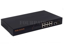 9-Port (8 PoE + Gigabit SFP) Power over Ethernet Rack Mount Switch 802.3AT 250W picture