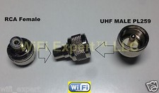 UHF PL259 Male Plug to RCA Type Female RF Connector Adapter USA picture