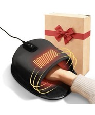 Heated Mouse Pad Hand Warmer, 3-Temperature & Timer, Hand Warmer Mouse Pad black picture