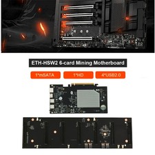 Mining Motherboard ETH-HSW2 6 GPU (70mm Spacing) Support DDR3 PCIEX16 Video Card picture