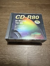 Factory Sealed 10 Pack of CD-R80 Prime Peripherals 80 min 700 MB Black Discs picture