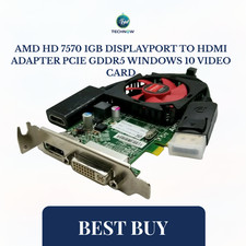 AMD HD 7570 1GB DisplayPort to HDMI Adapter PCIe GDDR5 Windows 10 Video Card picture