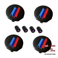 4PCS M 3 Color Wheel Center caps with Same Logo tire Valve caps Cover Original picture