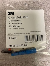 Qty 60   3M #8901 Crimplok Jacketed Connector, ST Single mode Fiber Connector picture