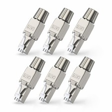 6 PCS CAT7 CAT6A RJ45 Connector ToolFree Shielded Ethernet Termination Plug picture