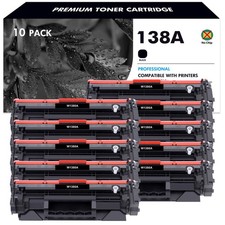 10PK 138A W1380A Toner Fits HP LaserJet Pro 3001dw 3001fdw MFP 3101fdw No Chip picture