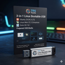 Linux Triple-Boot USB 32GB | Ubuntu 24.04 LTS Mint 22.2 Zorin OS picture