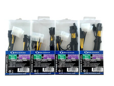 Dual 4-Pin Molex Male to Dual 8-Pin PCI-Express 2.0 Male Adapter Cable *LOT OF 4 picture