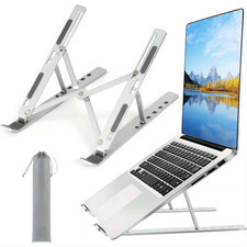 Aluminum Laptop Riser Stand 6-Level Adjustable Foldable Portable 8-16