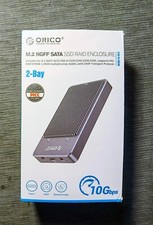 ORICO Dual Bay M.2 SATA NGFF SSD Enclosure RAID Up to 8TB Type C UASP 10Gbps picture