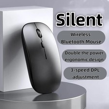 Wireless Mouse Slim Rechargeable Bluetooth & USB 2.4G Mouse 3 Adjustable DPI picture
