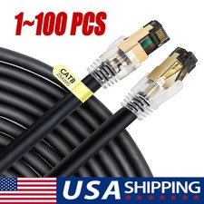 Cat 8 Ethernet RJ45 Cable Super Speed 40Gbps Patch LAN Network Gold Plated LOT picture