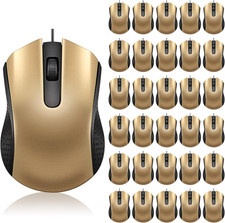 30 Pack USB Wired Mouse 3 Button Corded Computer Mice Bulk USB Mouse for PC Desk picture